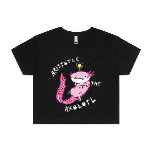 Aristotle The Axolotl Tee by Lonely Kids Club. All clothing from our T-shirts to our shorts and hoodies are ethically made, and printed packed and shipped from Sydney.