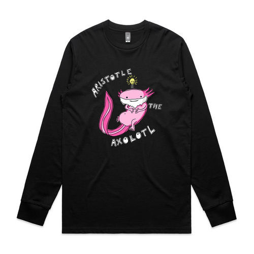 Aristotle The Axolotl Tee by Lonely Kids Club. All clothing from our T-shirts to our shorts and hoodies are ethically made, and printed packed and shipped from Sydney.