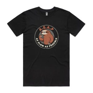 As Slow As Possible Tee by Lonely Kids Club. All clothing from our T-shirts to our shorts and hoodies are ethically made, and printed packed and shipped from Sydney.