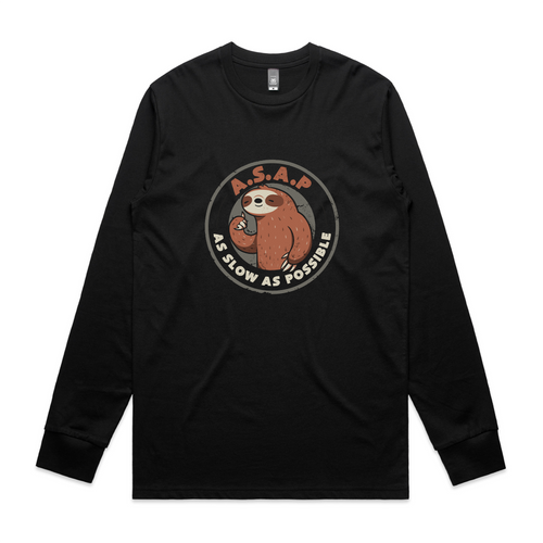As Slow As Possible Tee by Lonely Kids Club. All clothing from our T-shirts to our shorts and hoodies are ethically made, and printed packed and shipped from Sydney.