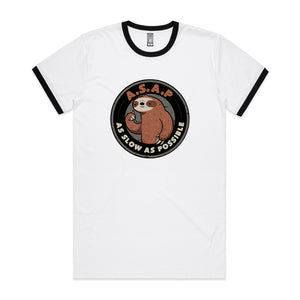 As Slow As Possible Tee by Lonely Kids Club. All clothing from our T-shirts to our shorts and hoodies are ethically made, and printed packed and shipped from Sydney.