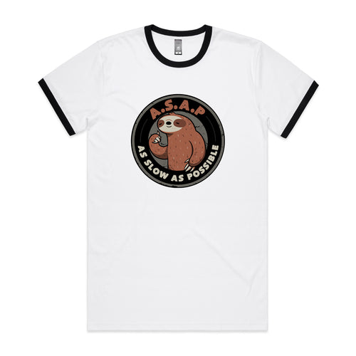 As Slow As Possible Tee by Lonely Kids Club. All clothing from our T-shirts to our shorts and hoodies are ethically made, and printed packed and shipped from Sydney.
