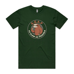 As Slow As Possible Tee by Lonely Kids Club. All clothing from our T-shirts to our shorts and hoodies are ethically made, and printed packed and shipped from Sydney.