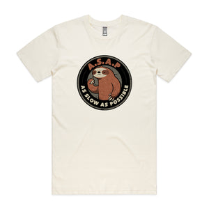 As Slow As Possible Tee by Lonely Kids Club. All clothing from our T-shirts to our shorts and hoodies are ethically made, and printed packed and shipped from Sydney.