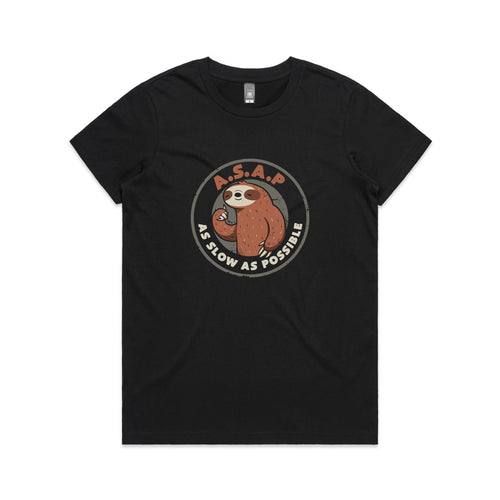 As Slow As Possible Tee by Lonely Kids Club. All clothing from our T-shirts to our shorts and hoodies are ethically made, and printed packed and shipped from Sydney.