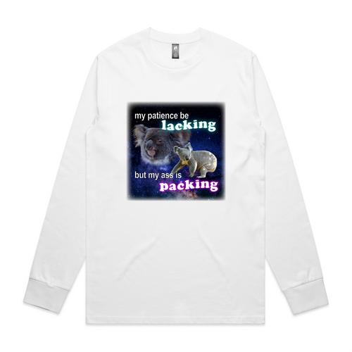 Ass Packing Tee by Lonely Kids Club. All clothing from our T-shirts to our shorts and hoodies are ethically made, and printed packed and shipped from Sydney.