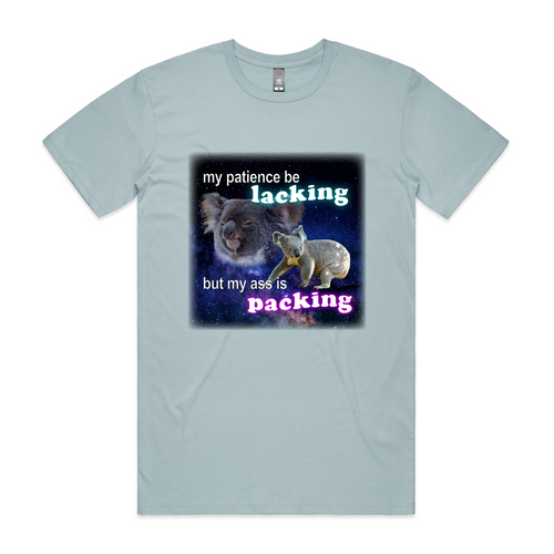 Ass Packing Tee by Lonely Kids Club. All clothing from our T-shirts to our shorts and hoodies are ethically made, and printed packed and shipped from Sydney.