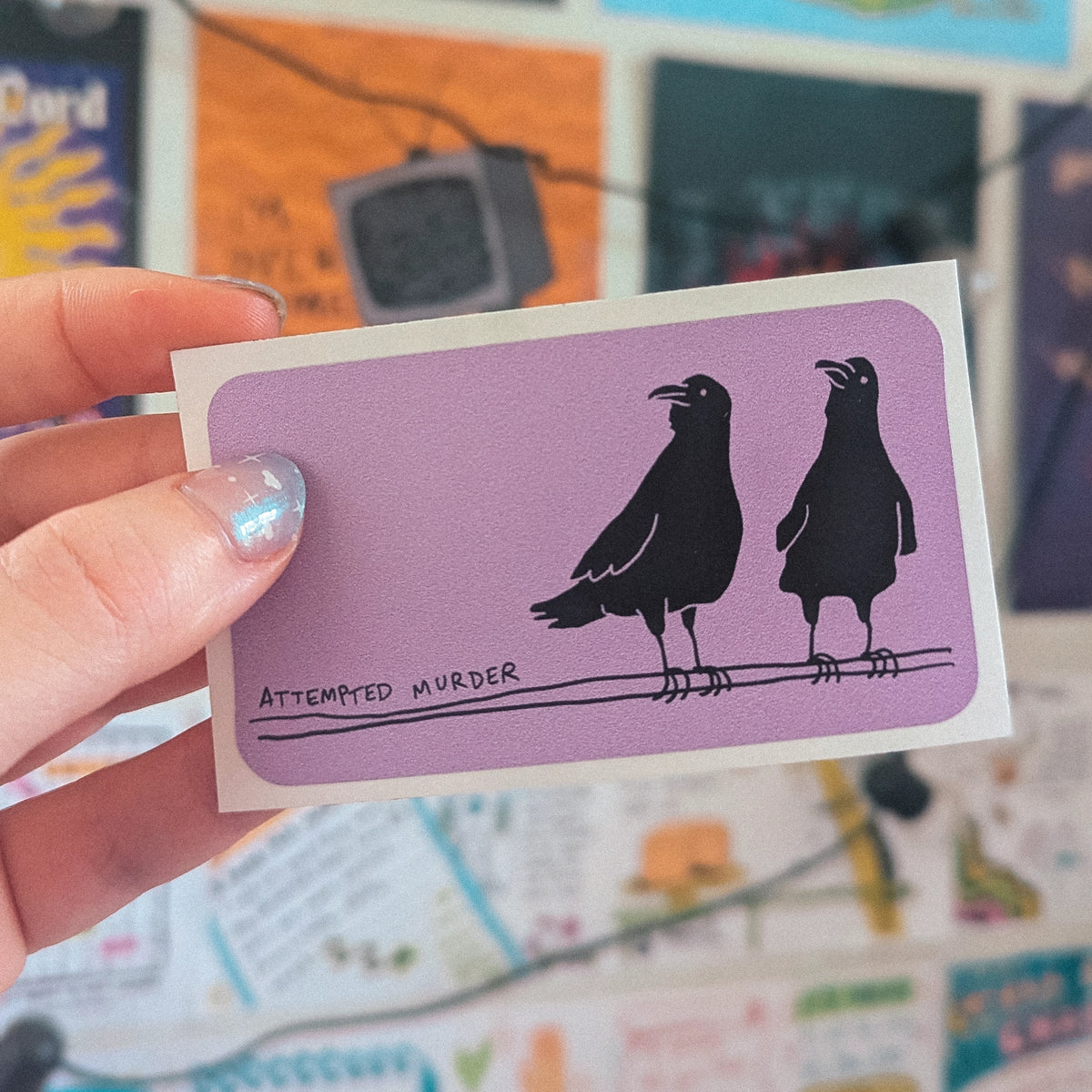 Attempted Murder Weatherproof Sticker sticker set by Lonely Kids Club
