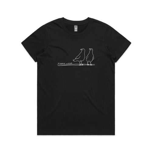 Attempted Murder Tee by Lonely Kids Club. All clothing from our T-shirts to our shorts and hoodies are ethically made, and printed packed and shipped from Sydney.