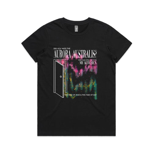 Aurora Tee by Lonely Kids Club. All clothing from our T-shirts to our shorts and hoodies are ethically made, and printed packed and shipped from Sydney.