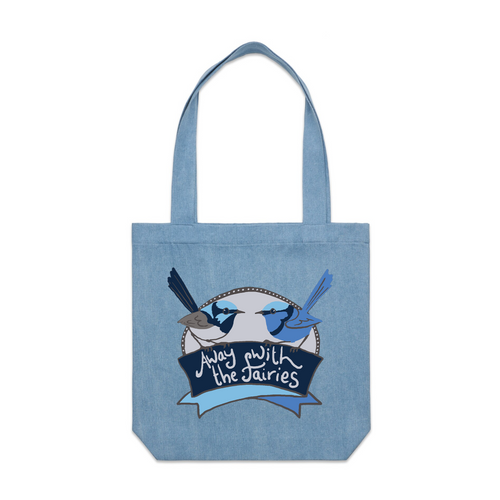 Away With The Fairies Tote by Lonely Kids Club. All clothing from our T-shirts to our shorts and hoodies are ethically made, and printed packed and shipped from Sydney.