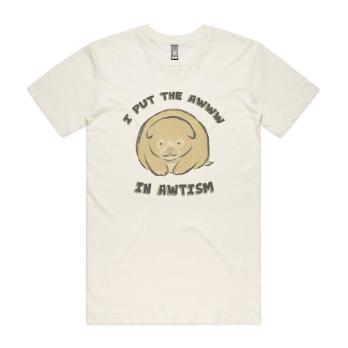 Awtism Tee by Lonely Kids Club. All clothing from our T-shirts to our shorts and hoodies are ethically made, and printed packed and shipped from Sydney.