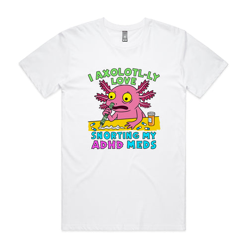 Axolotl-ly Tee by Lonely Kids Club. All clothing from our T-shirts to our shorts and hoodies are ethically made, and printed packed and shipped from Sydney.