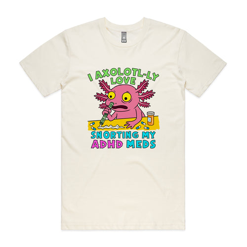 Axolotl-ly Tee by Lonely Kids Club. All clothing from our T-shirts to our shorts and hoodies are ethically made, and printed packed and shipped from Sydney.