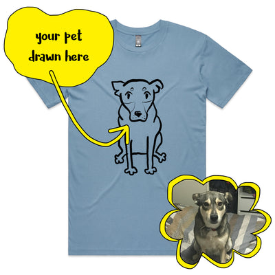 Badly Drawn Pet Tee by Lonely Kids Club. All clothing from our T-shirts to our shorts and hoodies are ethically made, and printed packed and shipped from Sydney.