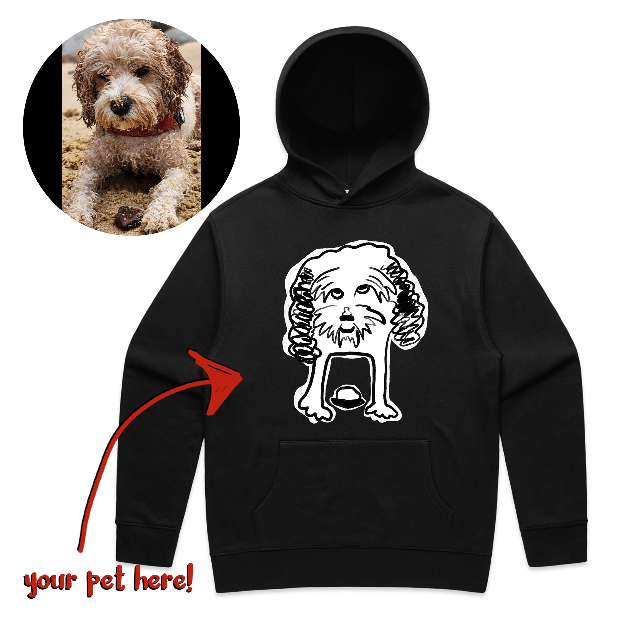 Badly Drawn Pet Hoodie