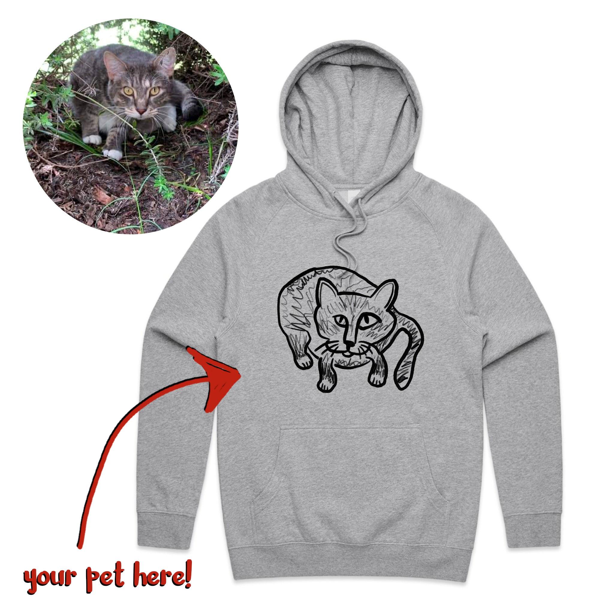 Badly Drawn Pet Hoodie