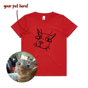 Badly Drawn Pet Kids Tee by Lonely Kids Club. All clothing from our T-shirts to our shorts and hoodies are ethically made, and printed packed and shipped from Sydney.