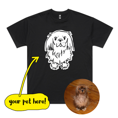 Badly Drawn Pet Tee by Lonely Kids Club. All clothing from our T-shirts to our shorts and hoodies are ethically made, and printed packed and shipped from Sydney.