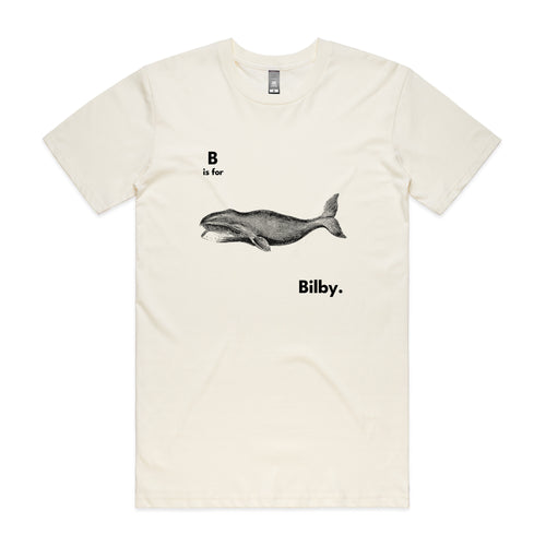 B Is For Bilby Tee by Lonely Kids Club. All clothing from our T-shirts to our shorts and hoodies are ethically made, and printed packed and shipped from Sydney.