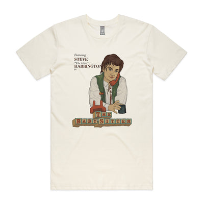The Baby-Sitter Tee by Lonely Kids Club. All clothing from our T-shirts to our shorts and hoodies are ethically made, and printed packed and shipped from Sydney.