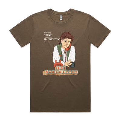 The Baby-Sitter Tee by Lonely Kids Club. All clothing from our T-shirts to our shorts and hoodies are ethically made, and printed packed and shipped from Sydney.