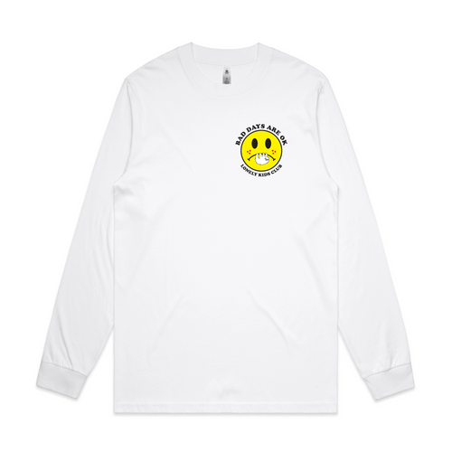 Bad Days are Okay Tee by Lonely Kids Club. All clothing from our T-shirts to our shorts and hoodies are ethically made, and printed packed and shipped from Sydney.