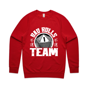 Bad Rolls Team Jumper by Lonely Kids Club. All clothing from our T-shirts to our shorts and hoodies are ethically made, and printed packed and shipped from Sydney.