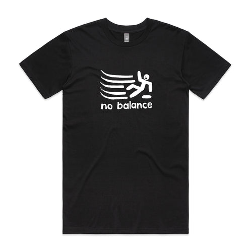 No Balance Tee by Lonely Kids Club. All clothing from our T-shirts to our shorts and hoodies are ethically made, and printed packed and shipped from Sydney.