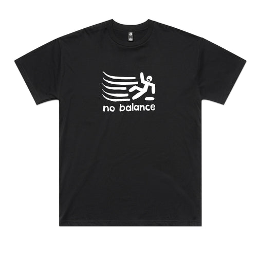 No Balance Tee by Lonely Kids Club. All clothing from our T-shirts to our shorts and hoodies are ethically made, and printed packed and shipped from Sydney.