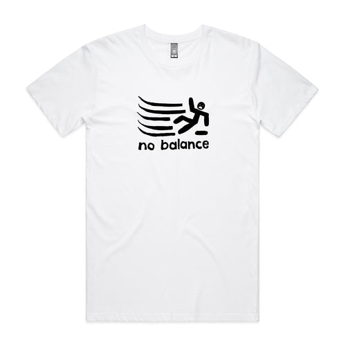 No Balance Tee by Lonely Kids Club. All clothing from our T-shirts to our shorts and hoodies are ethically made, and printed packed and shipped from Sydney.