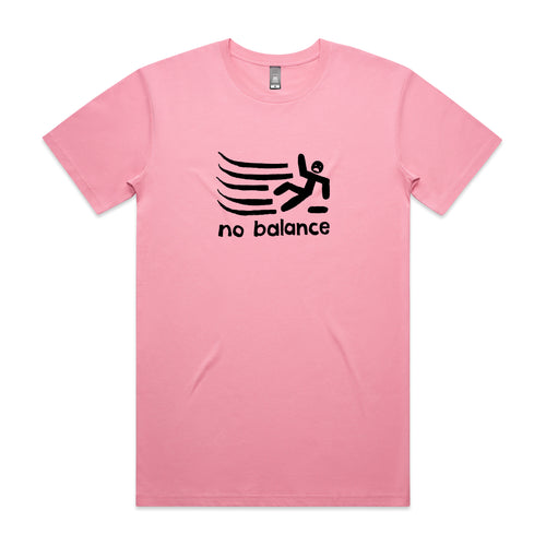 No Balance Tee by Lonely Kids Club. All clothing from our T-shirts to our shorts and hoodies are ethically made, and printed packed and shipped from Sydney.