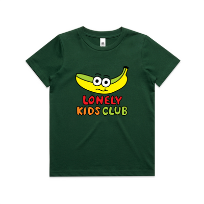 Banana Kids Tee by Lonely Kids Club. All clothing from our T-shirts to our shorts and hoodies are ethically made, and printed packed and shipped from Sydney.