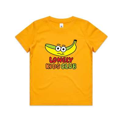 Banana Kids Tee by Lonely Kids Club. All clothing from our T-shirts to our shorts and hoodies are ethically made, and printed packed and shipped from Sydney.