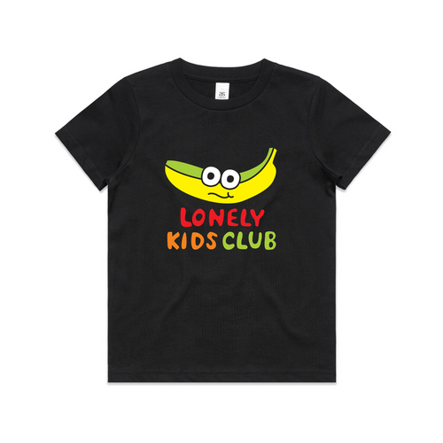 Banana Kids Tee by Lonely Kids Club. All clothing from our T-shirts to our shorts and hoodies are ethically made, and printed packed and shipped from Sydney.
