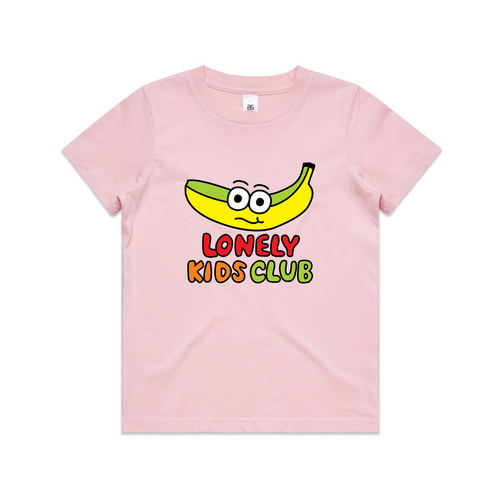 Banana Kids Tee by Lonely Kids Club. All clothing from our T-shirts to our shorts and hoodies are ethically made, and printed packed and shipped from Sydney.