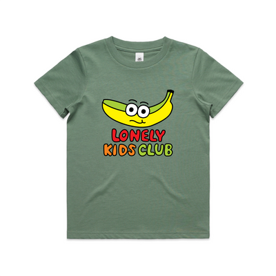 Banana Kids Tee by Lonely Kids Club. All clothing from our T-shirts to our shorts and hoodies are ethically made, and printed packed and shipped from Sydney.