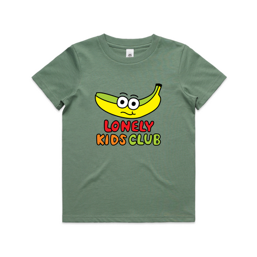 Banana Kids Tee by Lonely Kids Club. All clothing from our T-shirts to our shorts and hoodies are ethically made, and printed packed and shipped from Sydney.