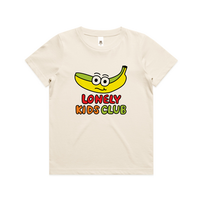Banana Kids Tee by Lonely Kids Club. All clothing from our T-shirts to our shorts and hoodies are ethically made, and printed packed and shipped from Sydney.