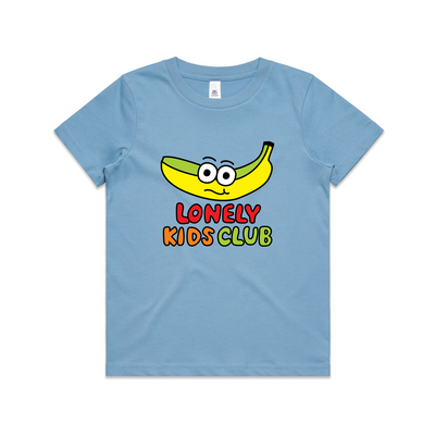 Banana Kids Tee by Lonely Kids Club. All clothing from our T-shirts to our shorts and hoodies are ethically made, and printed packed and shipped from Sydney.