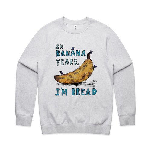 Banana Years Jumper by Lonely Kids Club. All clothing from our T-shirts to our shorts and hoodies are ethically made, and printed packed and shipped from Sydney.