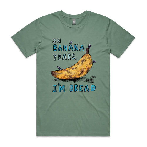 Banana Years Tee by Lonely Kids Club. All clothing from our T-shirts to our shorts and hoodies are ethically made, and printed packed and shipped from Sydney.
