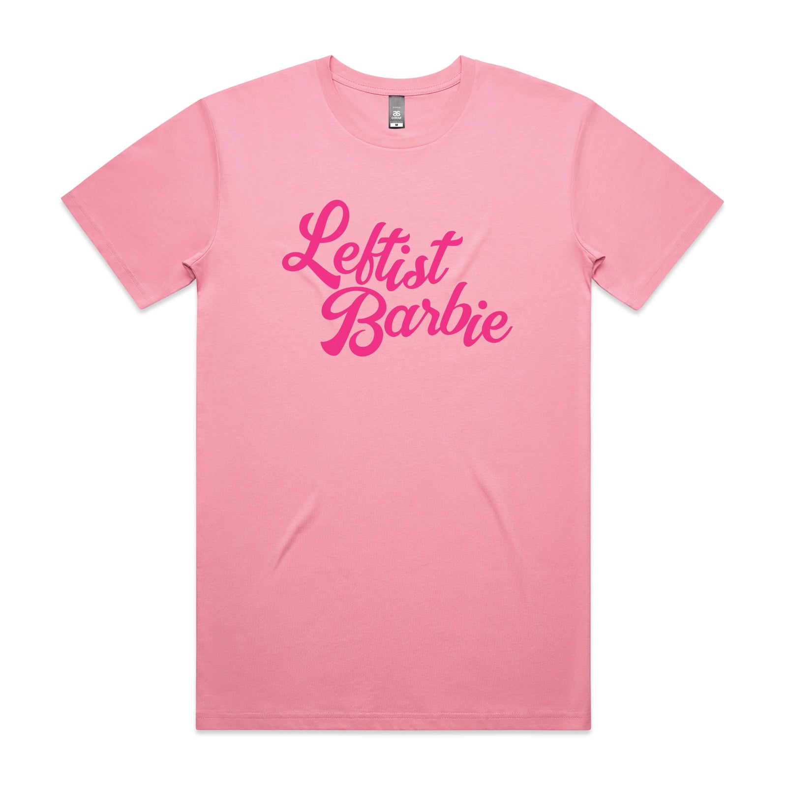Bubblegum unisex t-shirt with Leftist Barbie graphic by Lonely Kids Club