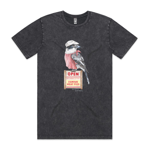 Basil The Butcher Tee by Lonely Kids Club. All clothing from our T-shirts to our shorts and hoodies are ethically made, and printed packed and shipped from Sydney.