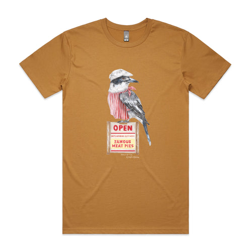 Basil The Butcher Tee by Lonely Kids Club. All clothing from our T-shirts to our shorts and hoodies are ethically made, and printed packed and shipped from Sydney.