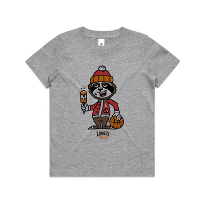 Basketball Kids Tee by Lonely Kids Club. All clothing from our T-shirts to our shorts and hoodies are ethically made, and printed packed and shipped from Sydney.