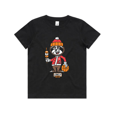 Basketball Kids Tee by Lonely Kids Club. All clothing from our T-shirts to our shorts and hoodies are ethically made, and printed packed and shipped from Sydney.