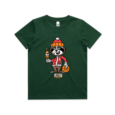 Basketball Kids Tee by Lonely Kids Club. All clothing from our T-shirts to our shorts and hoodies are ethically made, and printed packed and shipped from Sydney.