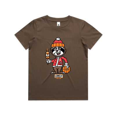 Basketball Kids Tee by Lonely Kids Club. All clothing from our T-shirts to our shorts and hoodies are ethically made, and printed packed and shipped from Sydney.