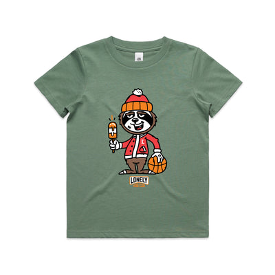 Basketball Kids Tee by Lonely Kids Club. All clothing from our T-shirts to our shorts and hoodies are ethically made, and printed packed and shipped from Sydney.